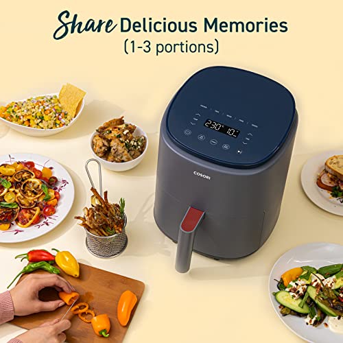 COSORI Air Fryer Lite 3.8L, 75-230℃, Amazon Exclusive, 7 Cooking Functions, Smart Control, 1500W, 1-3 Portions, Free with 110+ Online Recipes Coo