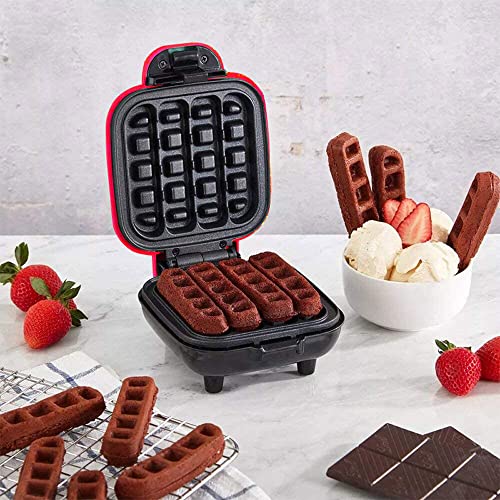 Candora Mini Waffle Stick Maker Non-Stick Coating for Afternoon Tea Dessert, Hash Browns, Paninis, Lunch, Snacks, or Other on The Go Breakfast Wa
