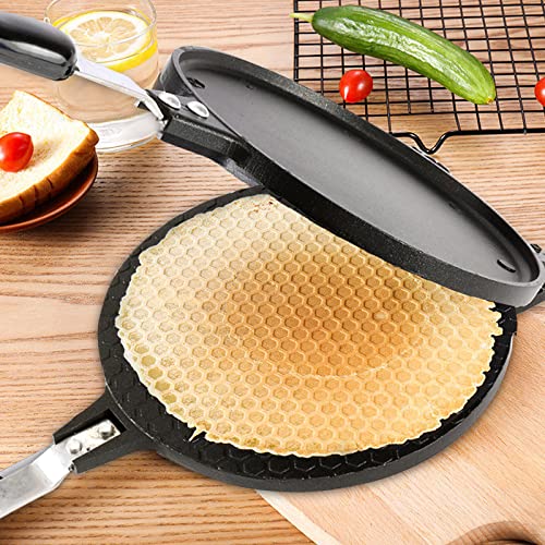 Dyna-Living Non-Stick Egg Roll Waffle Cone Machine Ice Cream Cone Maker Cooking Tools with Heat-Insulation Handle for House Commercial Homemade D