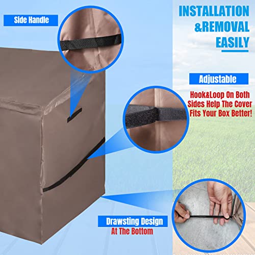 OZKURT Waterproof Garden Shed Cover, Outdoor Storage Box Covers with Quick-Opening Slope Top, Compatible with Keter Store It Out Series, 420D Oxf