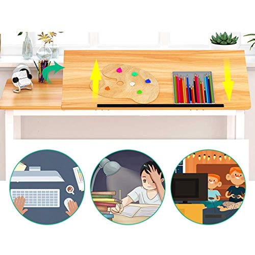 NXYJD Portable Folding Computer Desk Table Foldable Student Writing Desk Laptop Folding Desk with Adjustable Legs for Small Space Home Office Sch