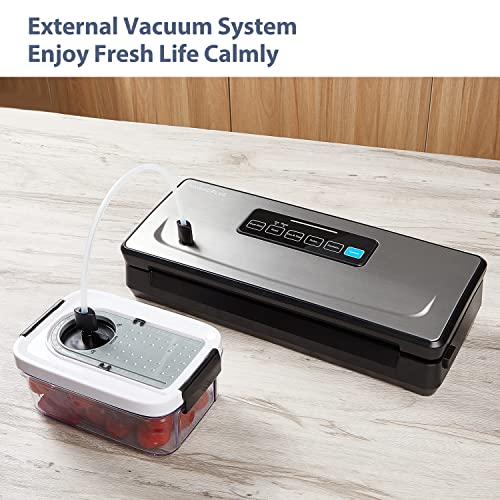 INKBIRD Vacuum Sealer Machine with Seal Bags and Starter Kit,Automatic Food Sealer Machine for Food Preservation,Dry/Moist/Pulse/Canister Mode Va