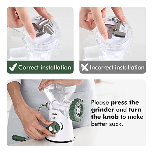 Geedel Meat Mincer Grinder and Sausage Maker Machine,Easy Cleaning & Fast Cutting Manual Meat Grinder,Suitable for Ground Meat, Sausage, Churros,