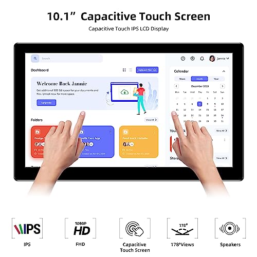 Thinlerain Portable Touchscreen Monitor, 10.1 Inch Portable Laptop Monitor HDMI 1920x1200 IPS 16:10 Screen Computer Display for PC PS3 PS4 Xbox R