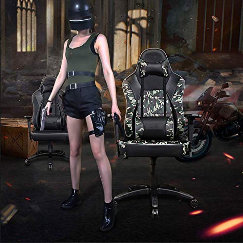 LZQDM Office Chair - E-sports Chair Pink Girl Live Lift Sports Game Chair Sedentary Not Tired Home Comfortable Student Computer Chair