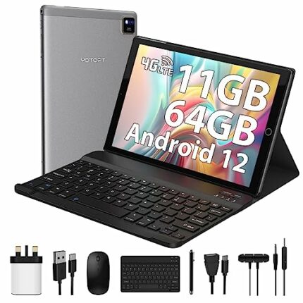 YOTOPT U10 Tablet 10 Inch 4G lte and WiFi, Android 12.0 Octa-Core Tablet, 11GB RAM, 64GB ROM(1 TB Expandable), FHD smart screen, 5MP+8MP, With Ke