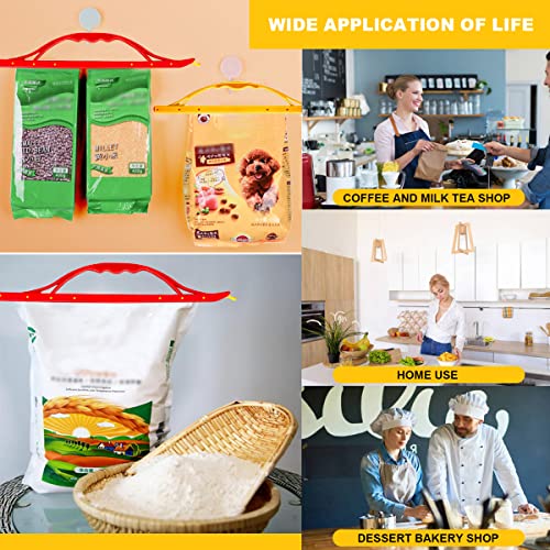 DOERDO 6PCS Bag Sealer Sticks Bag Clips Portable Sealing Clips with Handle Food Storage Sealer Sticks for Home Kitchen Using(2 Color, 2 Size)