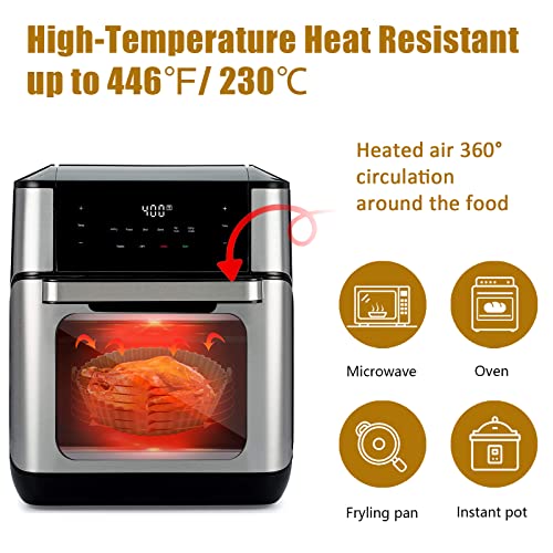 Air Fryer Silicone Liner, 2 Pack Reusable Silicone AirFryer Liners, 7.8 inch Air Fryer Accessories for Ninja COSORI Tower, Fits 3.6 to 6.8QT Air