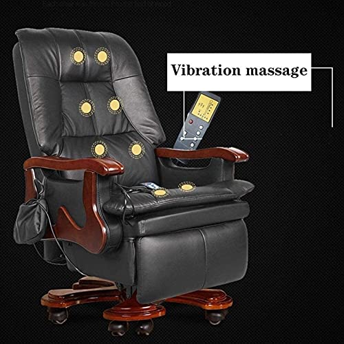 YT.JYUERI Relax Comfortably Safe Boss Chair,Electric Massage Leather Executive Chair Reclining Office Chair Swivel Chair Home Recliner Managerial