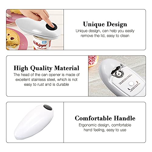 Swetup Electric Can Opener, Tin Opener for Arthritis Hands, Automatic Electric Tin Opener, Hand Free Can Openers, Can Opener Electric with One To