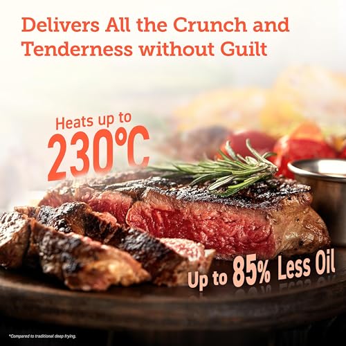 COSORI Air Fryer 4.7L, 9-in-1 Compact Air Fryers Oven, 30 Recipes Cookbook, Max 230℃ Setting, Digital Tempered Glass Display, Quiet, 4 Portions,