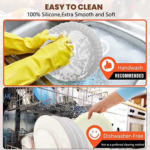 Homestarry Silicone Air Fryer Liner, 2Pcs Air Fryer Liners Reusable Silicone Pot, 8.3" Air Fryer Food Grade Silicone Baking Tray Coking Accessori