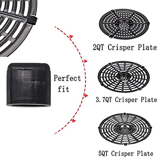 Air Fryer Rubber Bumpers, Air Fryer Tray Rubber Replacements Accessories, Non-Scratch Protective Covers for Air Fryer Pan