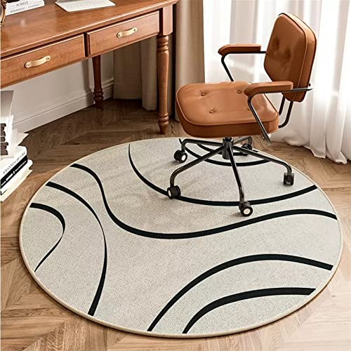 Liveinu Round Office Chair Mat for Hardwood & Tile Floor, Computer Chair Mat, Desk Chair Mat, Anti-Slip Floor Protector for Home Office, green, d