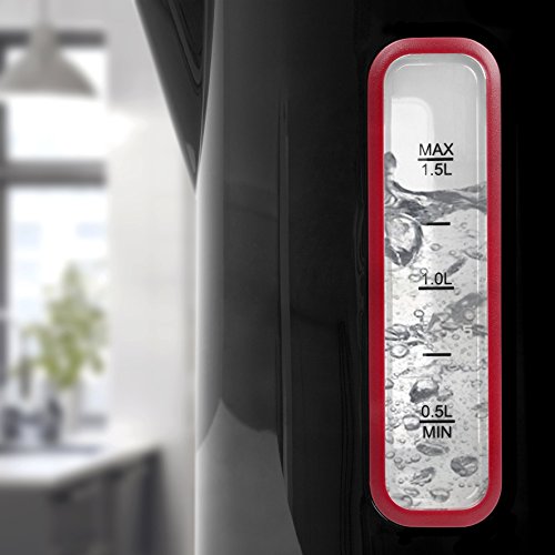 Duronic Electric Kettle EK30 BK | 3KW Variable Temperature Control | BLACK | 1.5L Fast Boil 3000W Eco Kettle | Keep Warm Function | Energy Effici