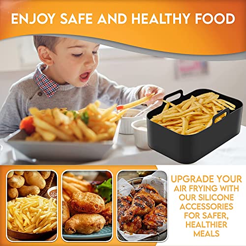 Ninja Silicone Liner 6 PC set & Cookbook 2023 EXTRA DURABLE Version By SIMPLYFRY Silicone Liner, Mitts, Brush & eBook