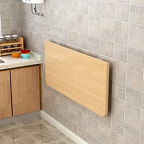 KEppd Breakfast Bar Table, Folding Wall Mounted Tables Fold-down Wall Table Kitchen Drop Leaf Dining Table Work Table | Small Space Saving Hangin