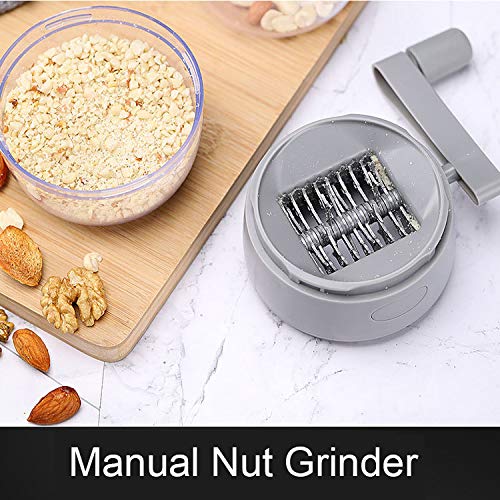 Hosoncovy Manual Nut Grinder with Hand Crank Nut Chopper Peanut Grinder Dried Fruit Crusher for Different Nuts for Baking for Kitchen