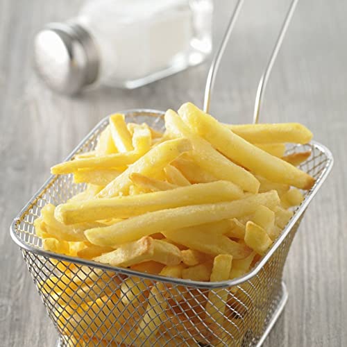 Jetisva 4pcs Chip Basket for Frying, Mini Chip Baskets for Serving, Stainless Steel Chip Pan Basket Food Presentation Baskets with Handles for Ch