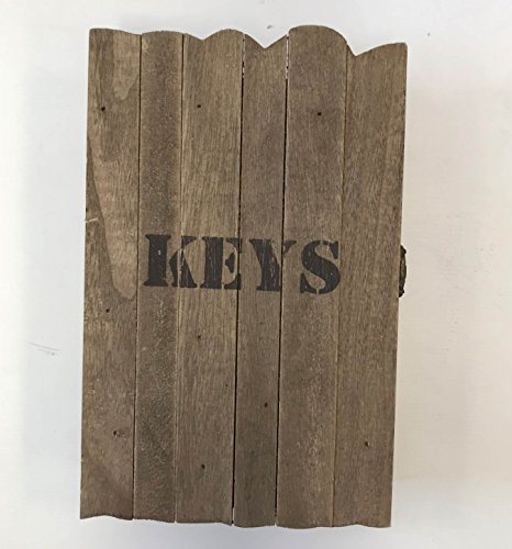 Home-ever Wood Wall Mounted Key Box 'Shabby Chic' Key Cabinet (Natural)