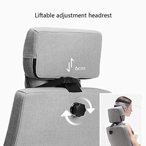 MU Computer Chair,Fabric Home Study Chair Boss Swivel Chair Ergonomic Chair Office Chair Multi-Angle Reclining Reclining Load-Bearing 400Kg,Gray,