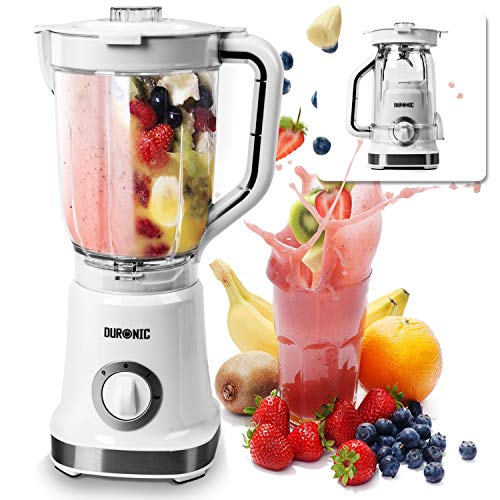 Duronic Electric Blender BL5 | 1.8 Litre BPA-Free Jug | 500W Motor | Stainless-Steel Ninja Sharp Blades | Pulse Mode | Blends to Make Smoothies,