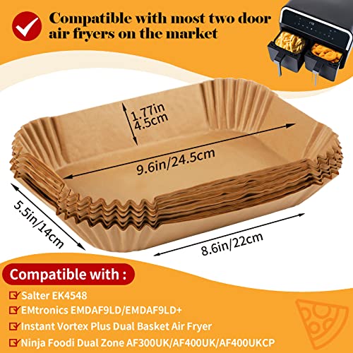 Air Fryer Disposable Paper Liner, 100Pcs Air Fryer Liners, Air Fryer Accessories Food Grade Parchment Paper Oil-Proof, Water-Proof, Baking Paper