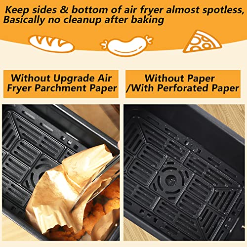 Air Fryer Disposable Paper Liner, 100Pcs Air Fryer Liners, Air Fryer Accessories Food Grade Parchment Paper Oil-Proof, Water-Proof, Baking Paper