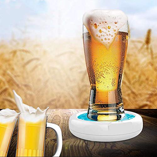 Annadue Ultrasonic Beer Foamer, Beer Bubbler Built-in 1800Mah Lithium Battery, Produce Perfect Foaming, Beer Taste Better, with Silicone Pad, Fix