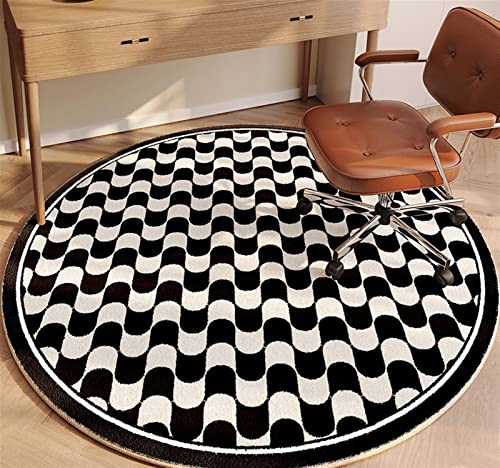 Liveinu Office Chair Mat for Hardwood & Tile Floor, Round Computer Gaming Rolling Chair Mat, Under Desk Low-Pile Rug, Large Anti-Slip Floor Prote