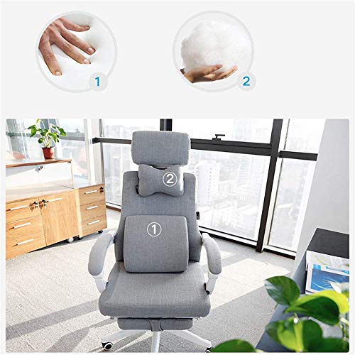 Mu Ladies Computer Chair Fabric Office Chair Home Study Chair Swivel Chair Nordic Boss Chair Ergonomic Chair Office Chair (Size : 124X70X70Cm)