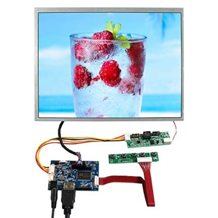 VSDISPLAY 12.1 Inch 800x600 IPS LCD Screen 450 Nits 4:3 Aspect Ratio Industrial Replacement Display Panel VS121T-002A with HD-MI Audio LCD Contro