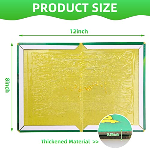 YaosiYeen Pest Sticky Pad Traps Boards - 12 Pack Extra Strong Glue Trap Pads,Multi-Use Effective Glue Boards for Indoor Outdoor Home Kitchen Gard
