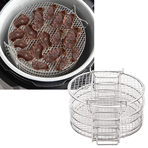 Dehydrator Rack for Air Fryer, 5 Racks Stainless Steel Air Fryer Rack with Anti Scalding Gloves Stackable Air Fryer Accessories for Dry Corn Swee