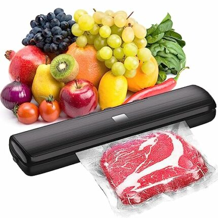 AMLGG Vacuum Sealer, Dry/Moist Vacuum Sealer Machine Automatic Air Sealing System for Sous Vide Cooking and Food Storage with 15 Vacuum Sealer Ba