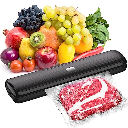 AMLGG Vacuum Sealer, Dry/Moist Vacuum Sealer Machine Automatic Air Sealing System for Sous Vide Cooking and Food Storage with 15 Vacuum Sealer Ba