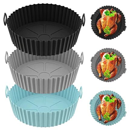 Silicone Air Fryer Liners, Air Fryer Liners Reusable Air Fryer Accessories Silicone Airfryer Liners Air Fryer Silicone Liner Replacement for Disp