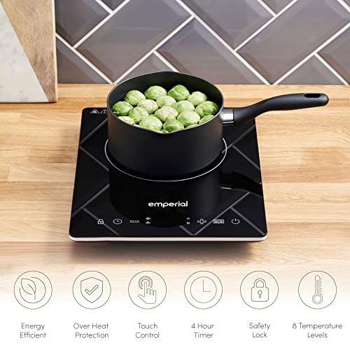 Emperial Single Induction Hob Portable Digital Cooktop Electric Hot Plate with Touch Control 2000W