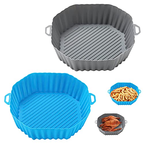 Air Fryer Silicone Pot, 7.5inch Reusable Air Fryer Liners, Air Fryer Accessories, Air Fryer Silicone Liner, Airfryer Liners Air Fryer Basket Fits