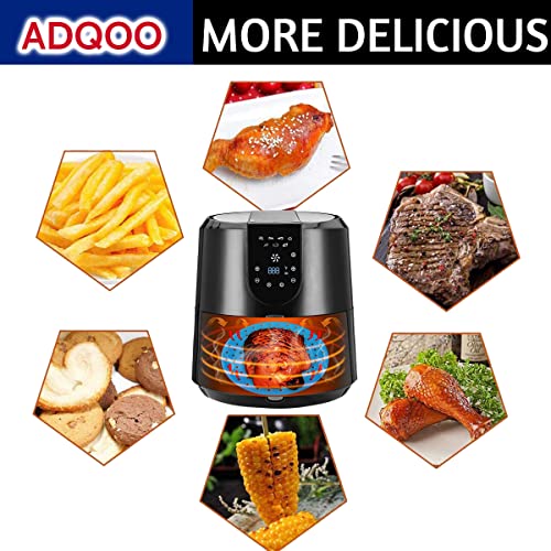 ADQOO Air Fryer Liners, 3 Pack 8 Inch Round Non-Stick Reusable Silicone Mats, 100 Percent Food-Grade, Easy Clean Kitchen Mat Accessories For NINJ