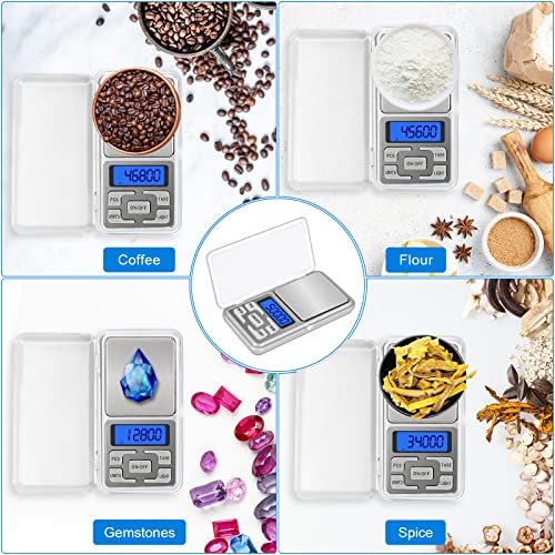JADUFHU DigitalKitchenScales 0.01g X 500g Mini Kitchen Pocket Precision Gram Weed Scales with Back-Lit LCD Display for Food Jewellery Gold Coffee