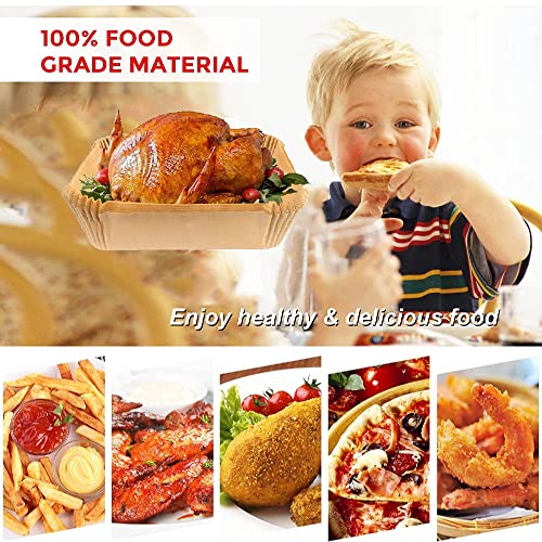 Air Fryer Liners for Ninja Dual,Air Fryer Accessories, Disposable Square Air Fryers Parchment Paper Liners, Ninja AF400UK, AF300UK Compatibility,