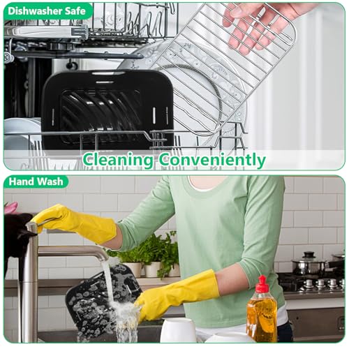 moleath Large Size Silicone Air Fryer Liners, 6PCS Dual Air Fryer Accessories Compatible for Ninja Foodi MAX AF400UK, AF451UK 9.5l, AF500UK 10.4L