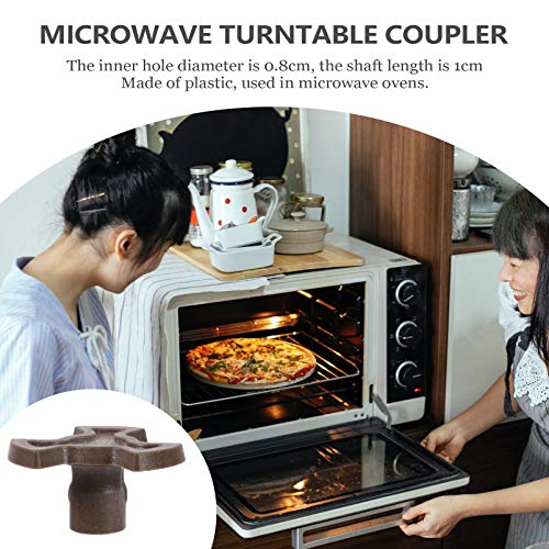 FRCOLOR 4PCS Microwave Turntable Coupler Replacement Microwave Oven Support Heat Resistance Microwave Ovens Mica Plates Repairing Part for Glass