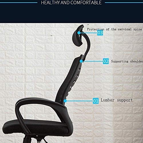 WALNUT Ergonomic Mid Back Mesh Office Chair Height Desk Chair Swivel Chair Computer Chair with Armrest Lumbar Support (Black)