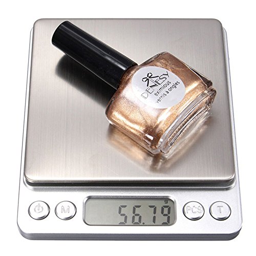 CestMall Stainless Steel Digital Kitchen Scales(500g 0.001oz/0.01g) High Precision Digital Pocket Scales with 2 Removable Trays (Silver, 5 x 4.17