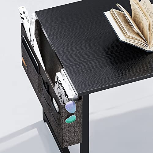 ODK 32 inch Small Computer Desk Study Table for Small Spaces Home Office Student Laptop PC Writing Desks with Storage Bag Headphone Hook, Black