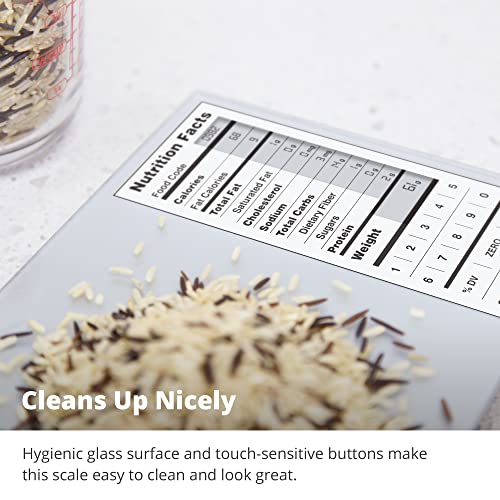 Greater Goods Perfect Portions Food Scale - for Weighing Nutritional Meals, Calculating Facts, and Portioning Snacks | Resolution in Grams or Pou