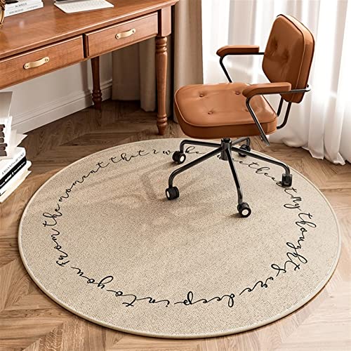 Liveinu Round Office Chair Mat for Hardwood & Tile Floor, Computer Chair Mat, Desk Chair Mat, Anti-Slip Floor Protector for Home Office, green, d