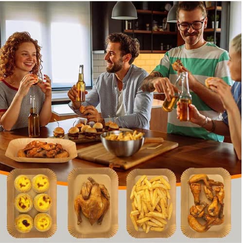 Air Fryer Liners for Ninja Dual,Air Fryer Accessories, Disposable Square Air Fryers Parchment Paper Liners, Ninja AF400UK, AF300UK Compatibility,